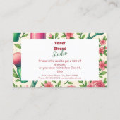 Botanical Pink Stylist Beauty Business Kortingskaartje (Achterkant)