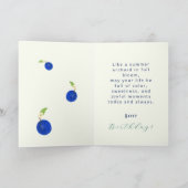 Botanical Plums Collection Birthday Kaart (Binnen)