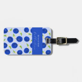 Botanical Plums Collection Blue Bagagelabel (Voorkant horizontaal)