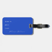 Botanical Plums Collection Blue Bagagelabel (Achterkant horizontaal)