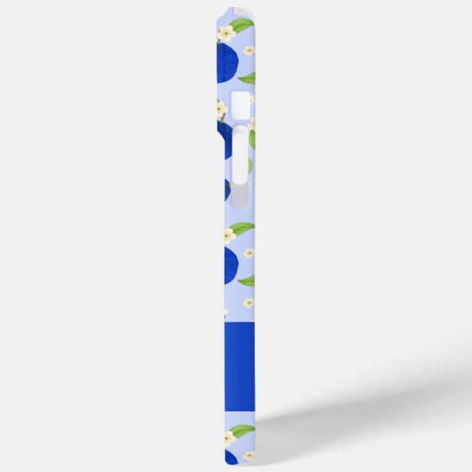 Botanical Plums Collection Blue Case-Mate iPhone Case (Achterkant / Links)