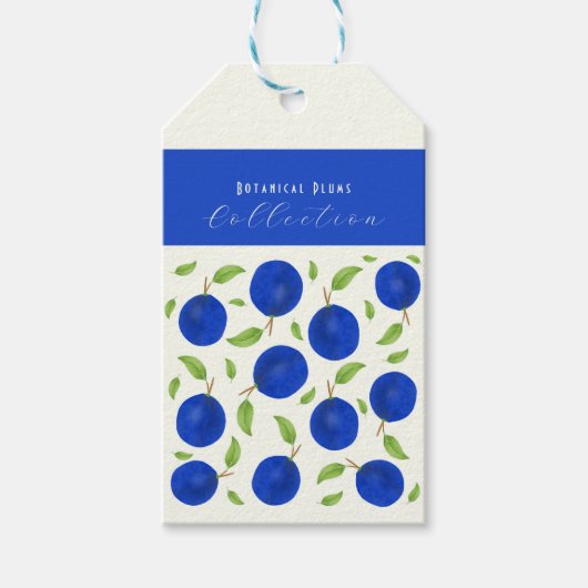 Botanical Plums Collection Ivory Cadeaulabel (Voorkant)