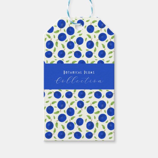 Botanical Plums Collection Ivory Cadeaulabel (Voorkant)