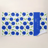 Botanical Plums Collection Ivory Strandlaken (Voorkant)