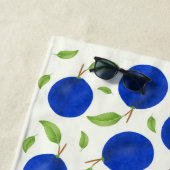 Botanical Plums Collection Ivory Strandlaken (In situ)