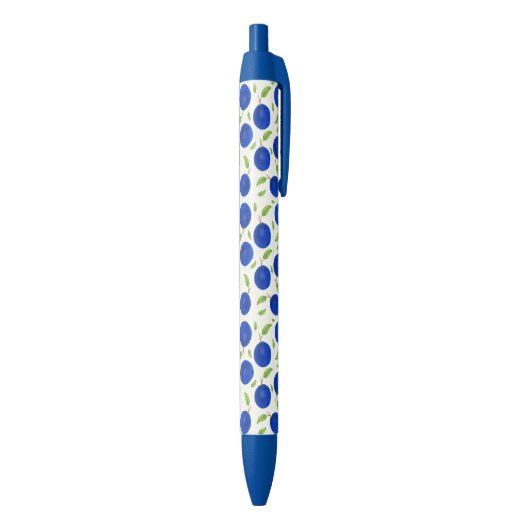 Botanical Plums Collection Ivory Zwarte Inkt Pen (Achterkant (Verticaal))