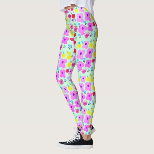 Botanical PomPoms All-Over-Print Leggings (Links)