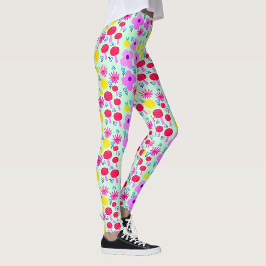 Botanical PomPoms All-Over-Print Leggings (Rechts)