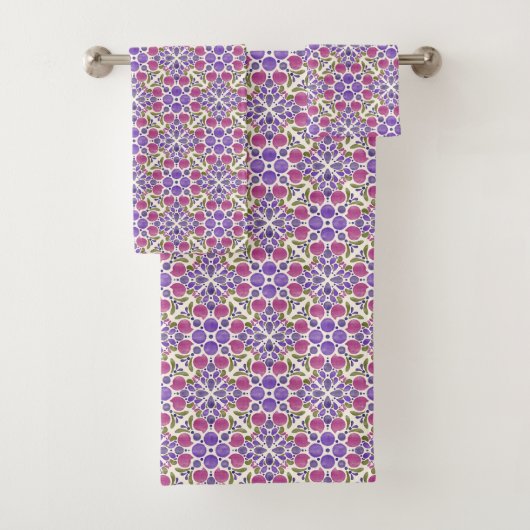 Botanical Pop - Berry Bad Handdoek (Insitu)