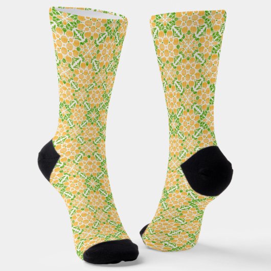 Botanical Pop-Citrus Sokken (Gebogen)