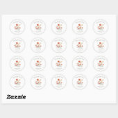 Botanical Poppies Custom Wedding Bedankt Ronde Sticker (Vel)