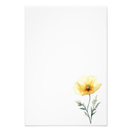 Botanical Poppy Watercolor Art Print-Stage1 Foto Afdruk