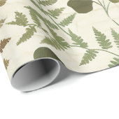 Botanical Pressed Leaves Pattern – Fern Print Cadeaupapier (Rol Hoek)