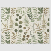 Botanical Pressed Leaves Pattern – Fern Print Tissuepapier (Voorkant)