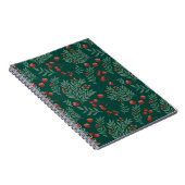 Botanical Red Berry Christmas Notebook Notitieboek (Rechterzijde)