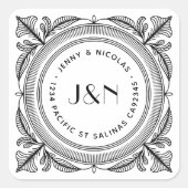 Botanical Return Address Labels - Custom (Voorkant)