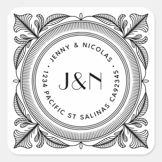 Botanical Return Address Labels - Custom (Voorkant)