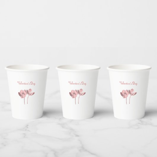 Botanical Romance – Lovely Floral Couple Papieren Bekers (Multi)