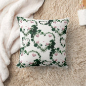 Botanical Romantic Wreath Hearts Throw Pillow Kussen (Deken)