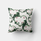 Botanical Romantic Wreath Hearts Throw Pillow Kussen (Achterkant)