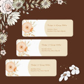 Botanical Rustic Warm bloemenboho Etiket