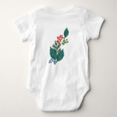 Botanical Santa's Helper Holiday Christmas Romper (Achterkant)