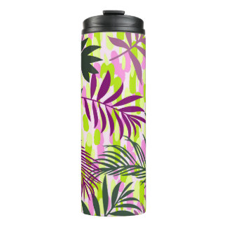 Botanical seamless pattern mixed with geometric sh thermosbeker
