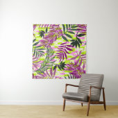 Botanical seamless pattern mixed with geometric sh wandkleed (In Situ (horizontaal))
