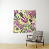Botanical seamless pattern mixed with geometric sh wandkleed (In situ)