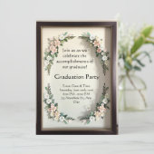 Botanical Shadow Box Graduation Kaart (Staand voorkant)