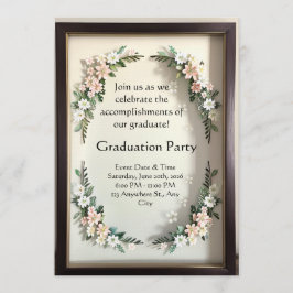 Botanical Shadow Box Graduation Kaart