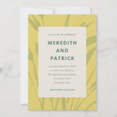 Botanical Sketch Citrus Gold Wedding Invitation Kaart (Voorkant)