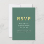Botanical Sketch Citrus Pine Wedding Response Card RSVP Kaartje (Voorkant)