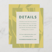Botanical Sketch Citrus Wedding Enclosure Card Informatiekaartje (Voorkant / Achterkant)