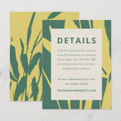 Botanical Sketch Citrus Wedding Enclosure Card Informatiekaartje (Voorkant / Achterkant)