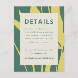 Botanical Sketch Citrus Wedding Enclosure Card Informatiekaartje