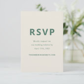 Botanical Sketch Citrus Wedding Response Card RSVP Kaartje (Staand voorkant)