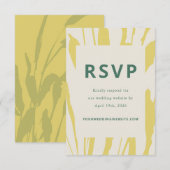 Botanical Sketch Citrus Wedding RSVP Card (Voorkant / Achterkant)