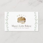 Botanical Sourdough Bread Logo Bakery Loyalty Visitekaartje (Voorkant)