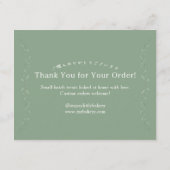 Botanical Sourdough Logo Bread Care Instructions Bedankkaart (Achterkant)