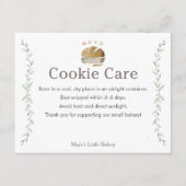Botanical Sourdough Logo Cookie Care Instructions Bedankkaart (Voorkant)