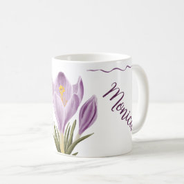 Botanical Spring Crocus Flower Koffiemok