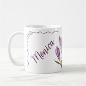 Botanical Spring Crocus Flower Koffiemok (Links)