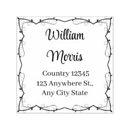 Botanical Square Custom Address Stamp Zelfinktende Stempel