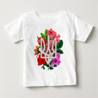 Botanical still and Oekrainian trident tryzub