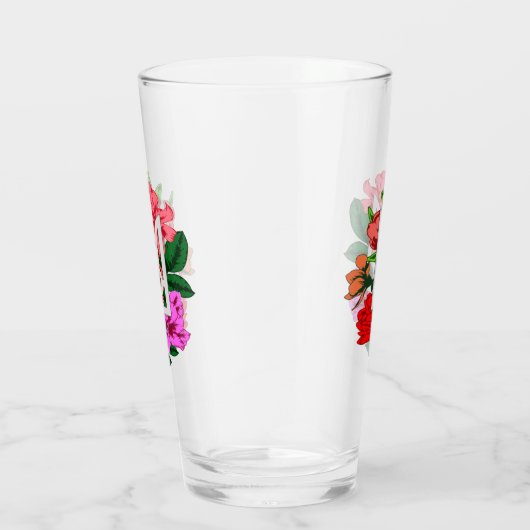 Botanical still and Oekrainian trident tryzub Glas (Rechts)
