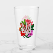 Botanical still and Oekrainian trident tryzub Glas (Voorkant)