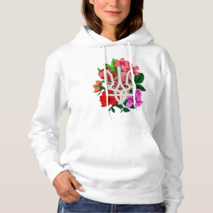 Botanical still and Oekrainian trident tryzub Hoodie
