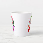 Botanical still and Oekrainian trident tryzub Latte Mok (Voorkant)