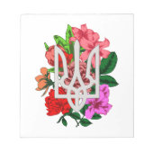 Botanical still and Oekrainian trident tryzub Notitieblok (Voorkant)